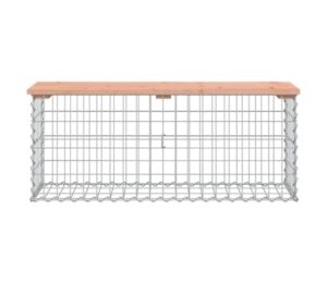 vidaXL Banc de jardin design gabion 103 x 31,5 x 42 cm Bois massif Douglas