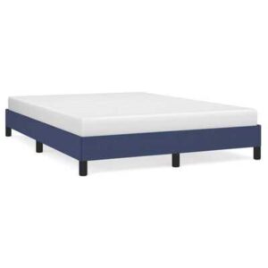 vidaXL Bed Frame Blue 140×200 cm Fabric