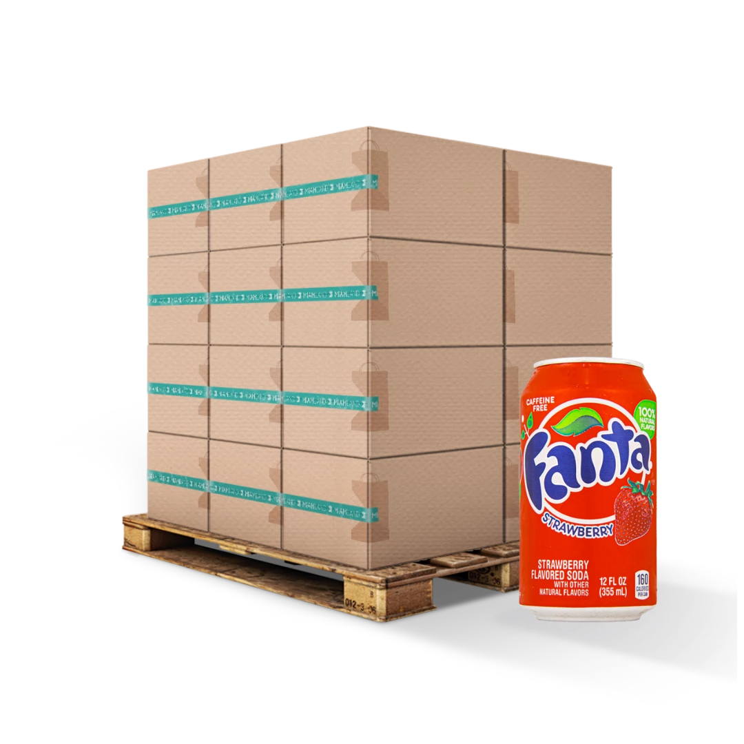 Pack de 12 canettes de 355ml Fanta Strawberry – Boisson gazeuse au goût de fraise