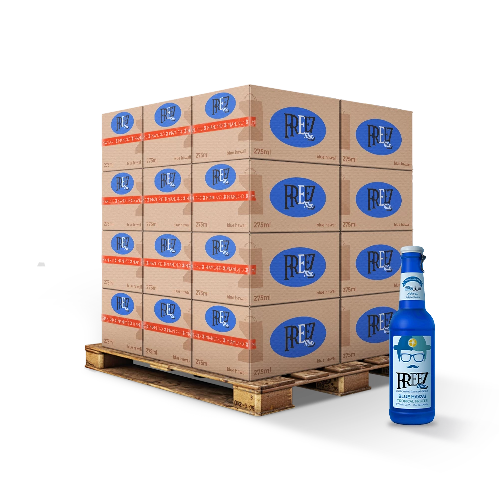 Pack de 24 bouteilles de 275ml Freez Mix Blue Hawaii – boisson énergisante au goût exotique