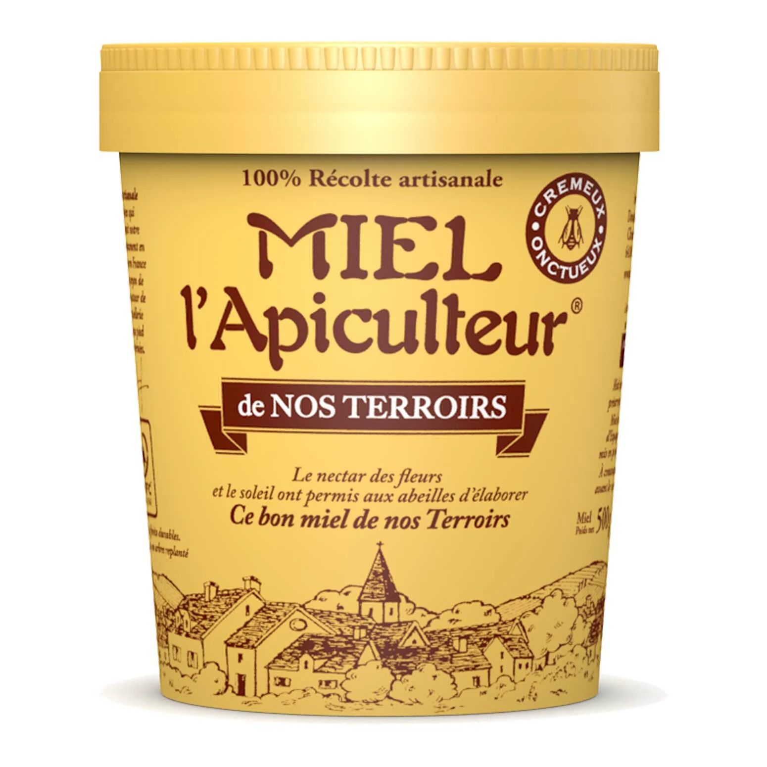 Pot de miel 500g bio L'Apiculteur De Nos Terroirs – miel certifié biologique en pot en verre