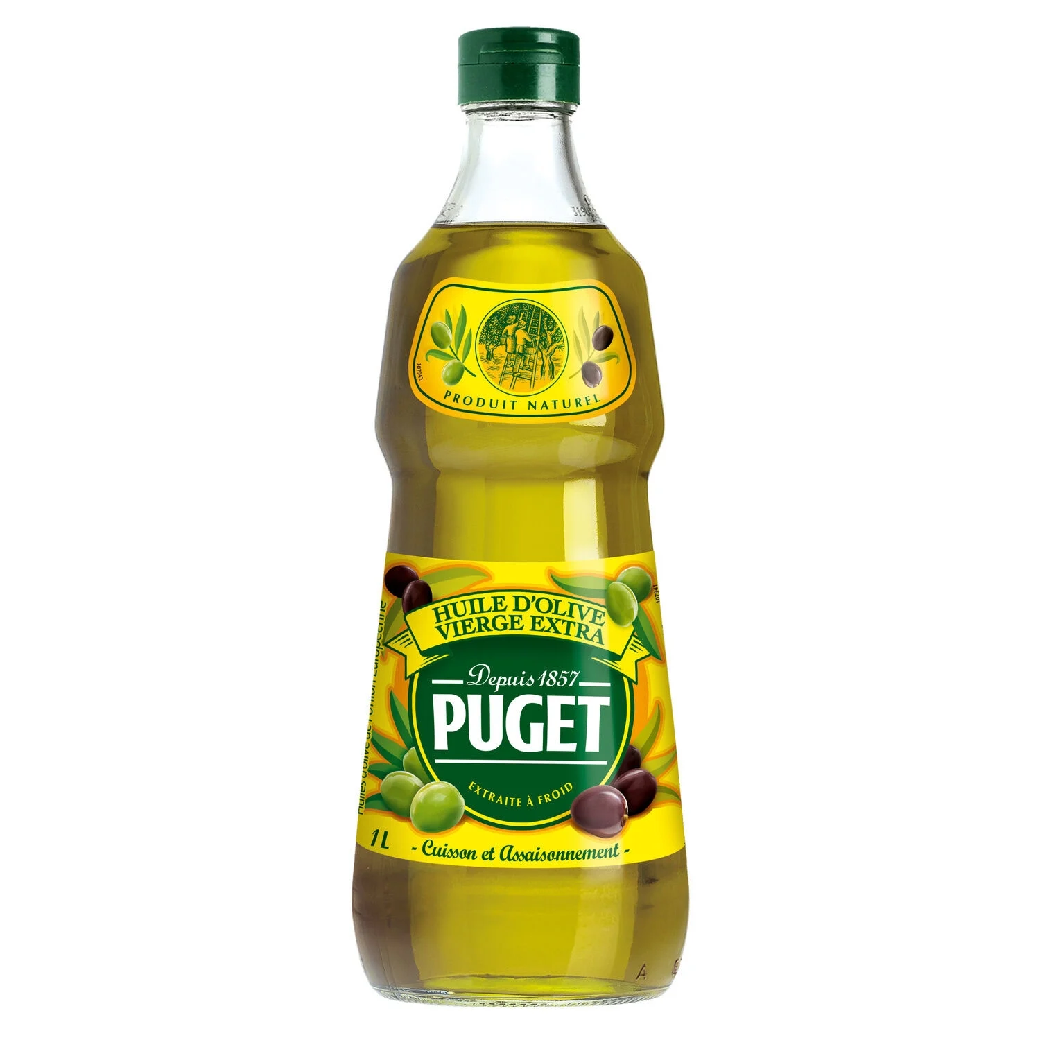 Huile d'olive Puget 1L bouteille de 1 litre extra vierge goût authentique et doux