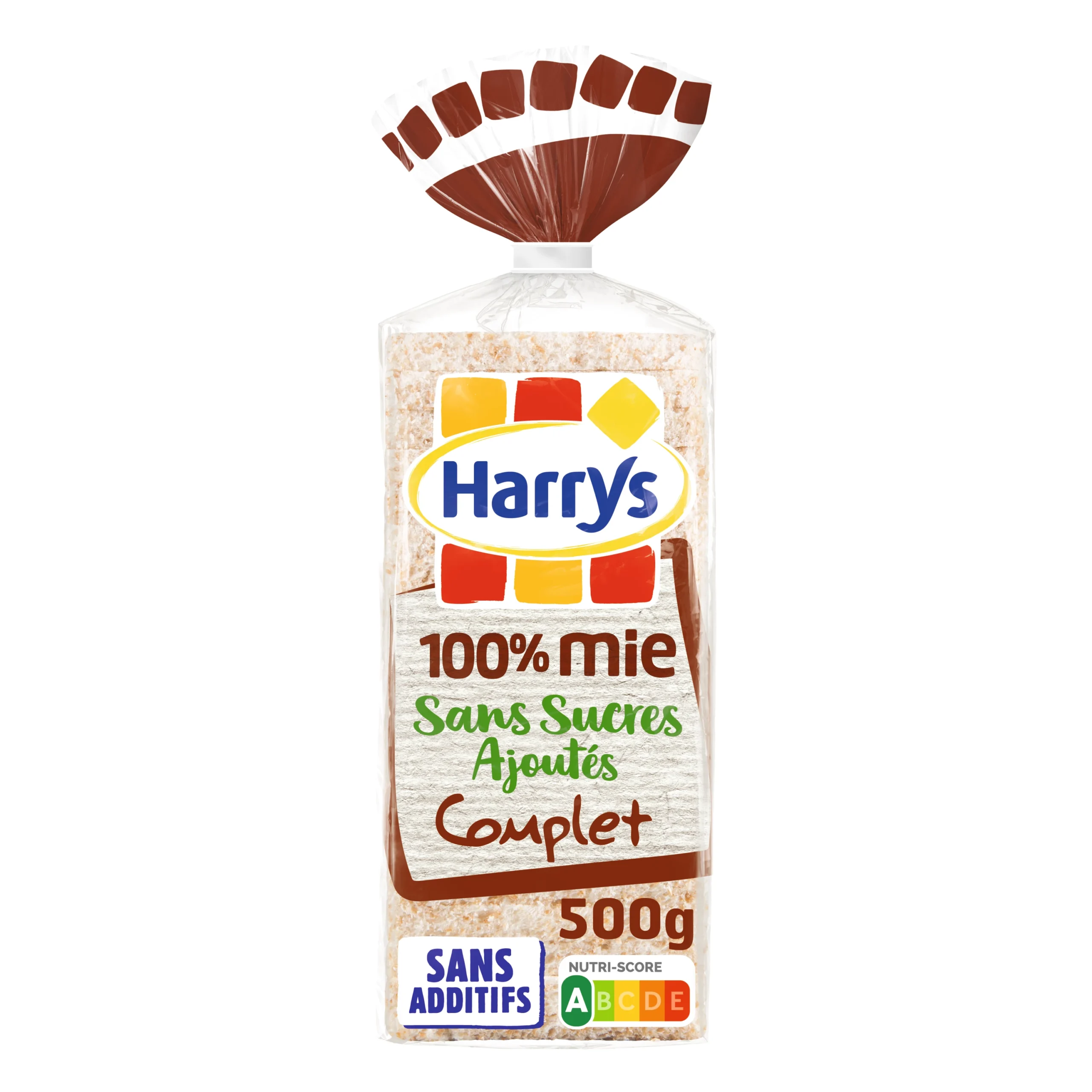 Pain de mie sans sucre ajouté complet 500g de la marque HARRY'S