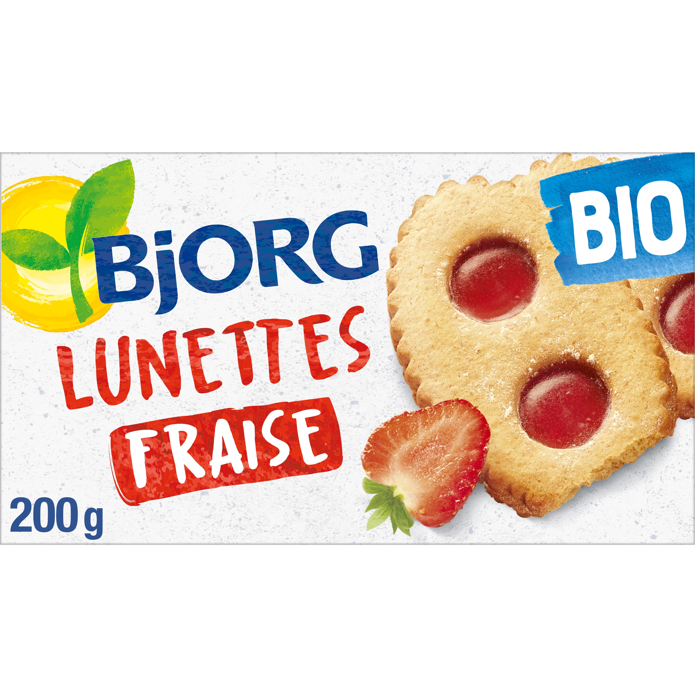 Lunette à la fraise bio Bjorg – Gâteau léger aux fraises biologiques 200g