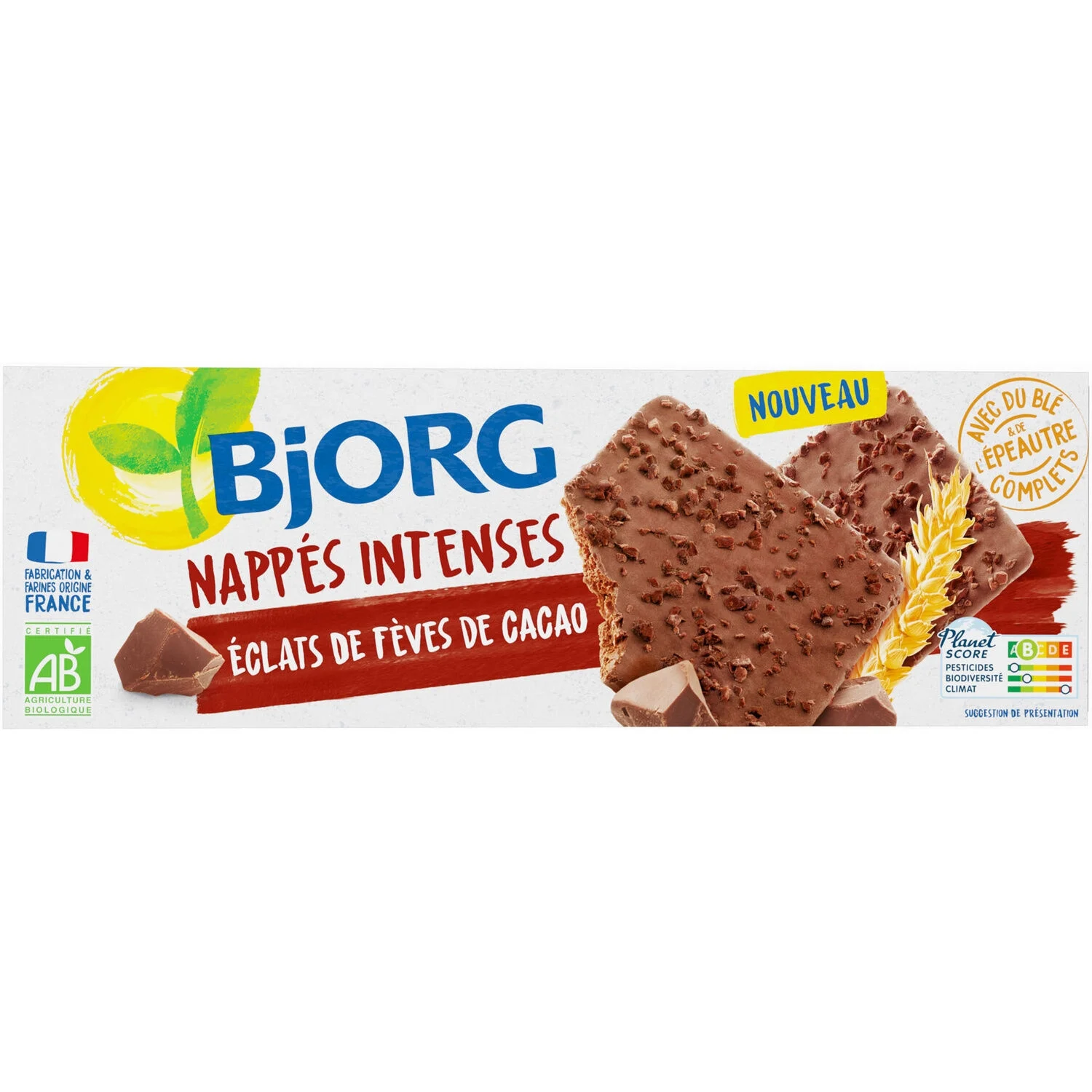 Biscuits bio nappés de chocolat intense Bjorg 150g – collation gourmande et naturelle