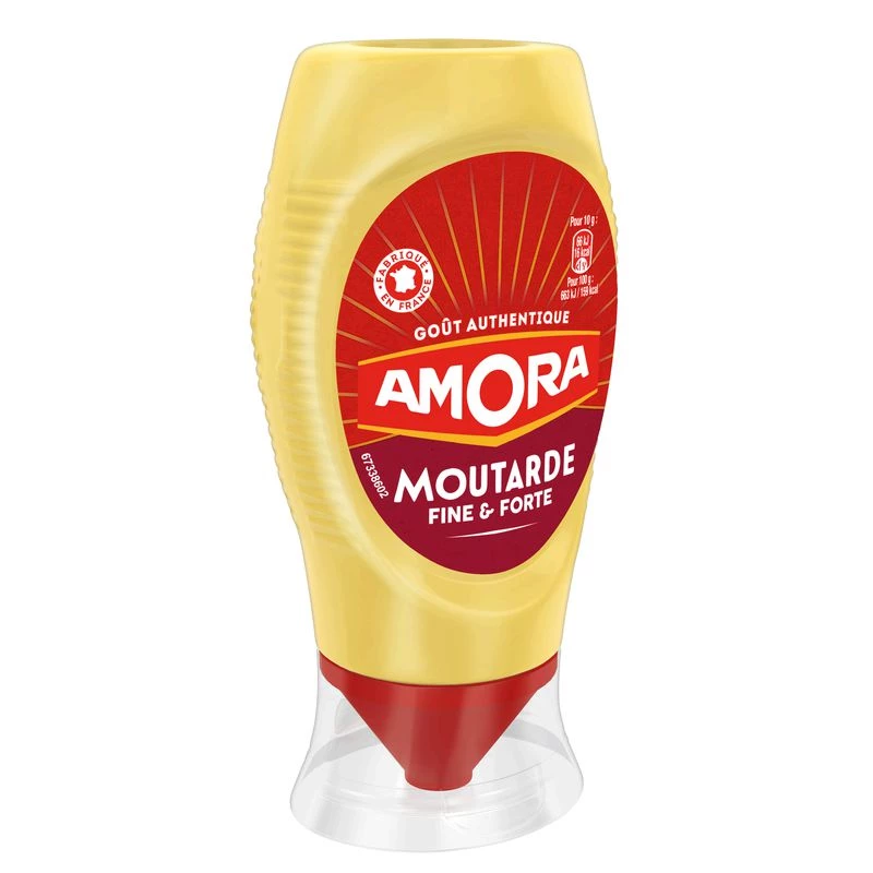 Bocal de moutarde fine forte Amora 265g – goût puissant et équilibré