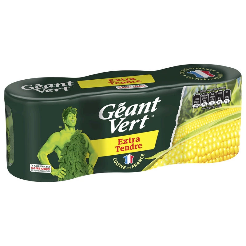 Maïs doux en boîte – lot de 3x150g