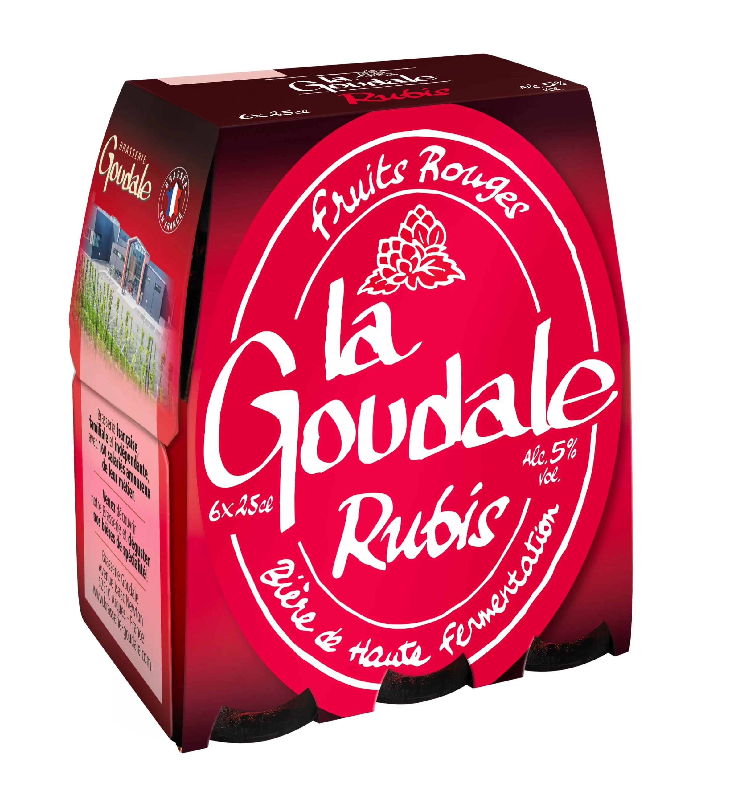 Pack de 6 bouteilles de 25cl de bière Rubis aux fruits rouges
