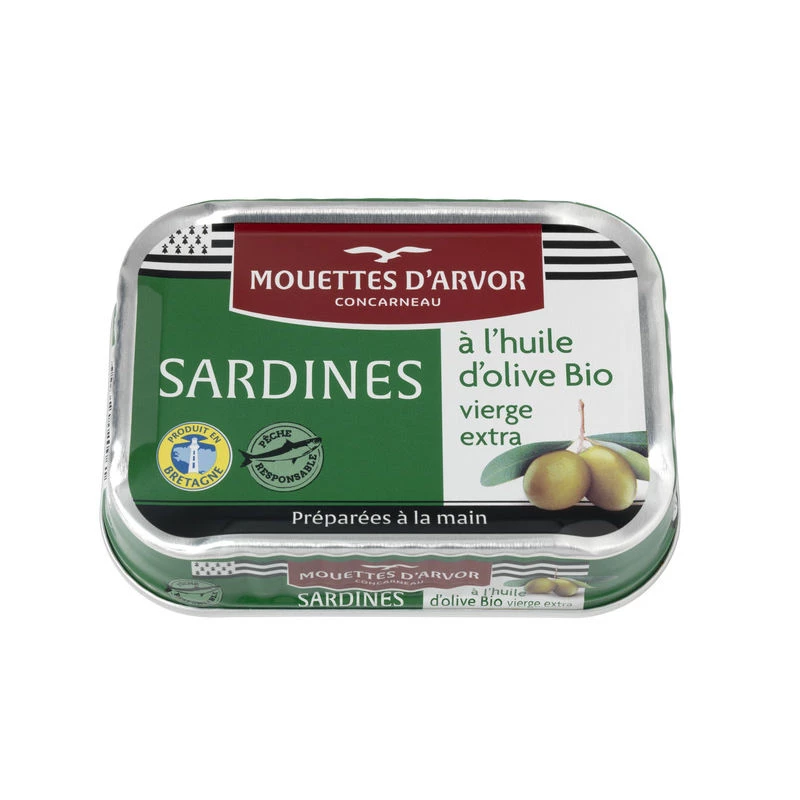 Boîte de sardines à l'huile bio – sardines entières au goût naturel et authentique