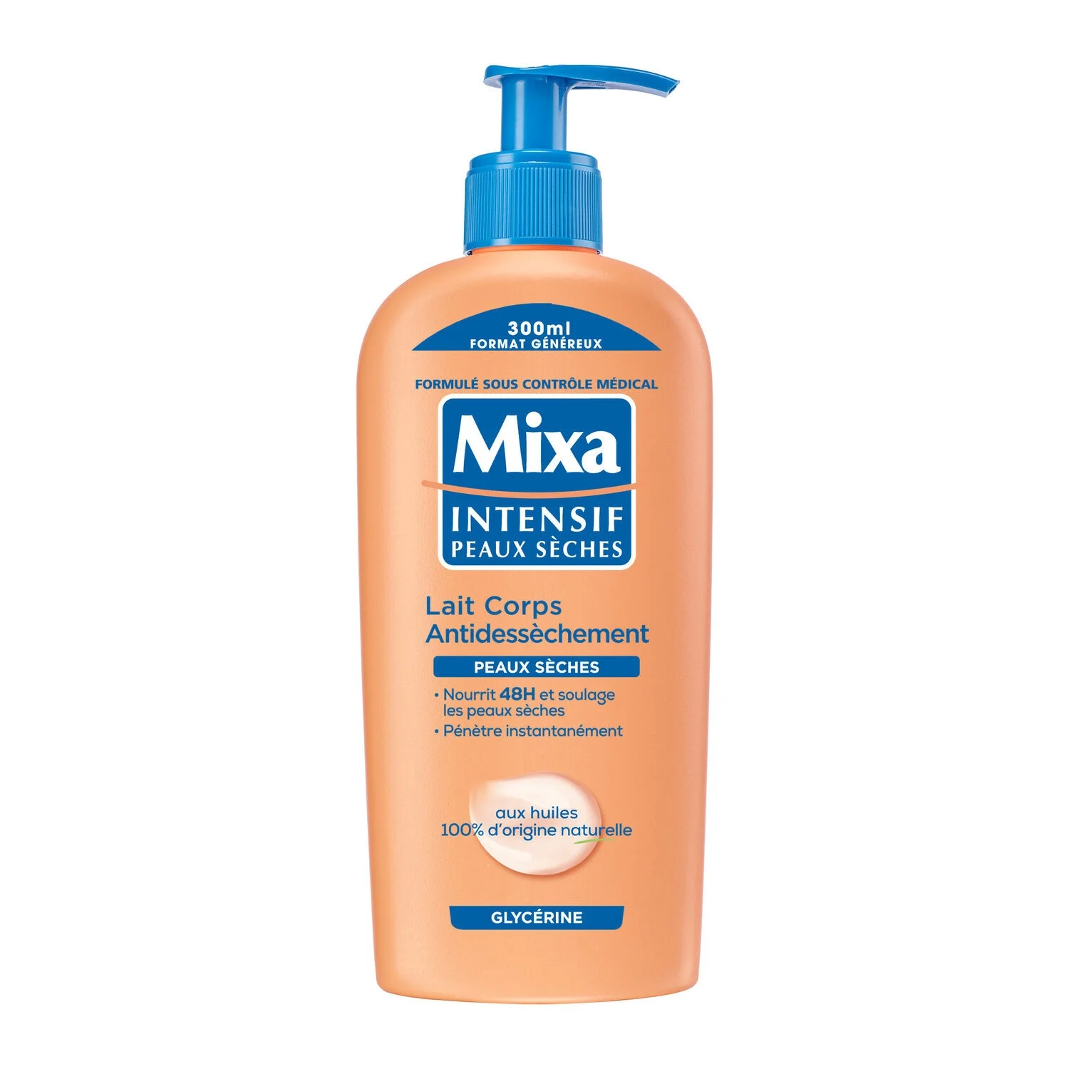 Lait corps anti dessèchement en flacon – soin hydratant intense pour peau sèche