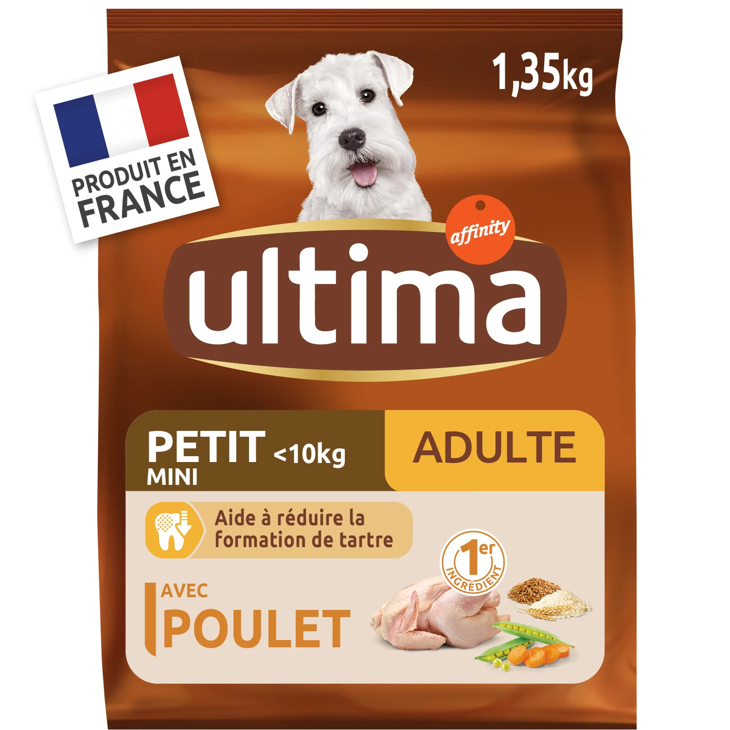 Croquettes mini Ultima pour chien adulte – sachet d’alimentation complète