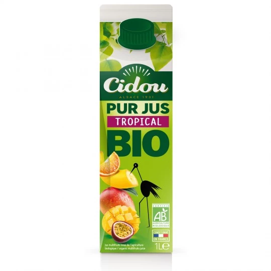 Bouteille de Jus de fruits Bio tropical CIDOU 1L