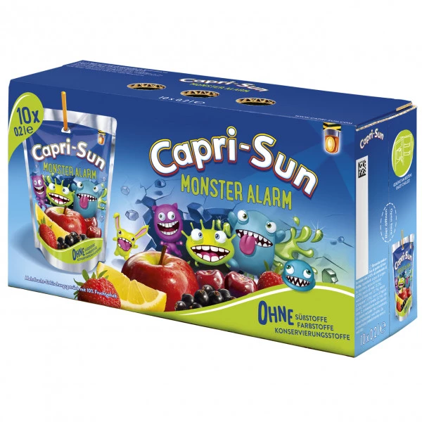 Boîte de 10 Capri-Sun 10x20cl Monster Alarm – boisson fruitée à emporter