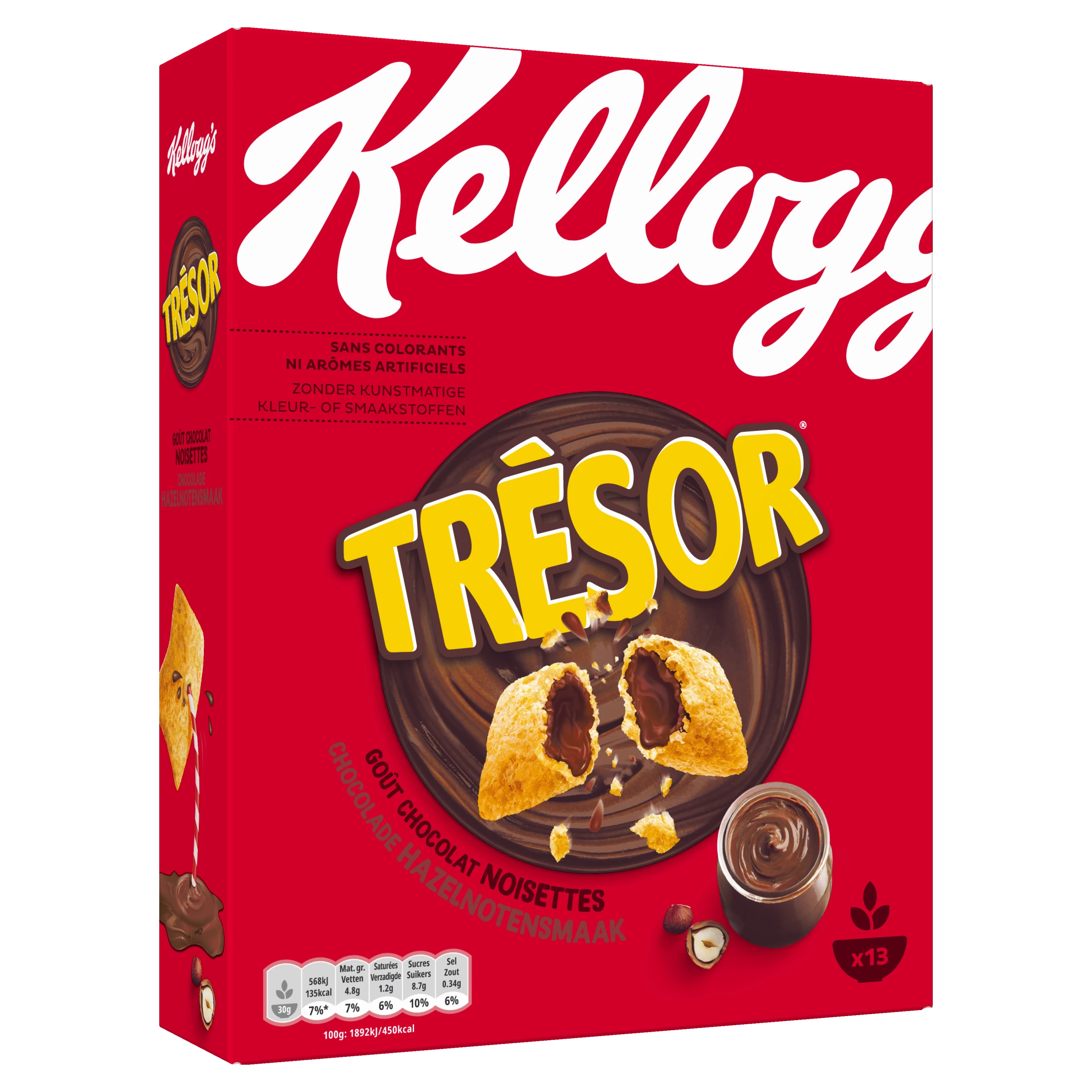 Céréales Trésor Chocolat Noisette – paquet de 410g avec céréales en forme de trésor