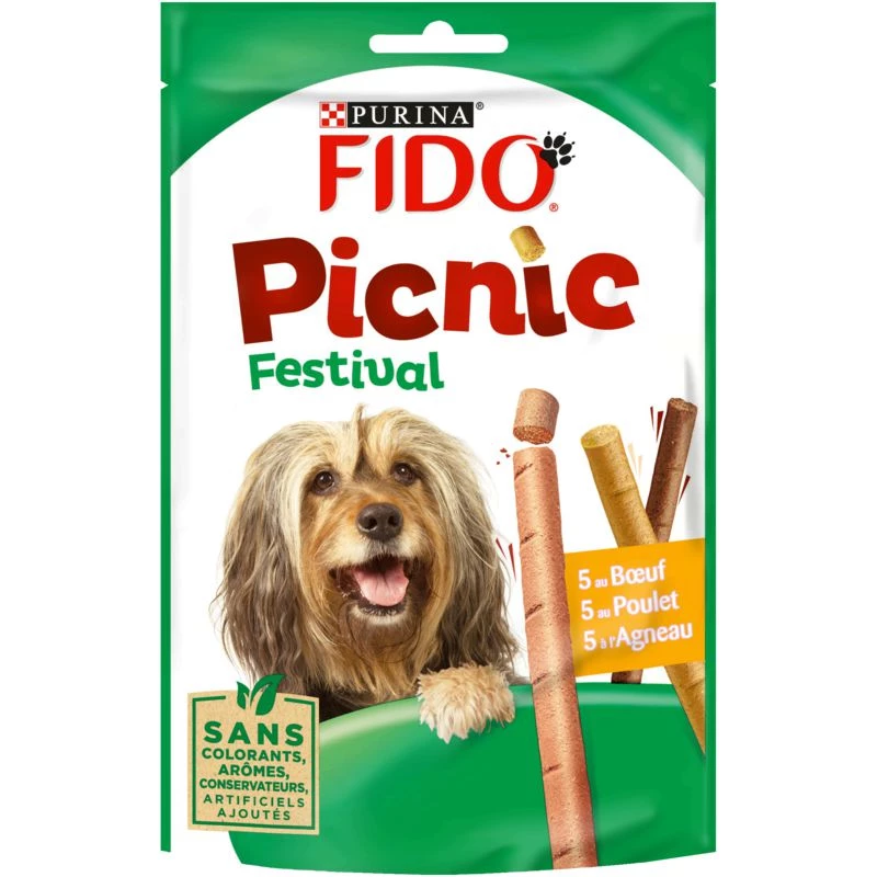 Sticks pour chien Fido – friandises savoureuses et saines en sachet