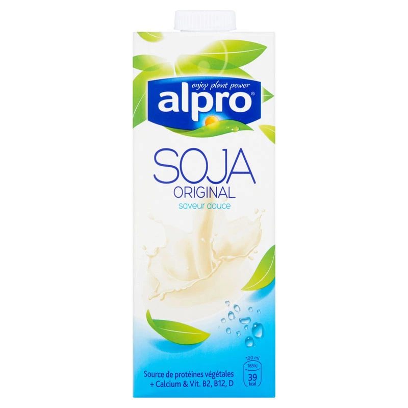 Bouteille 1L de boisson végétale soja original ALPRO – alternative au lait 100 % végétale