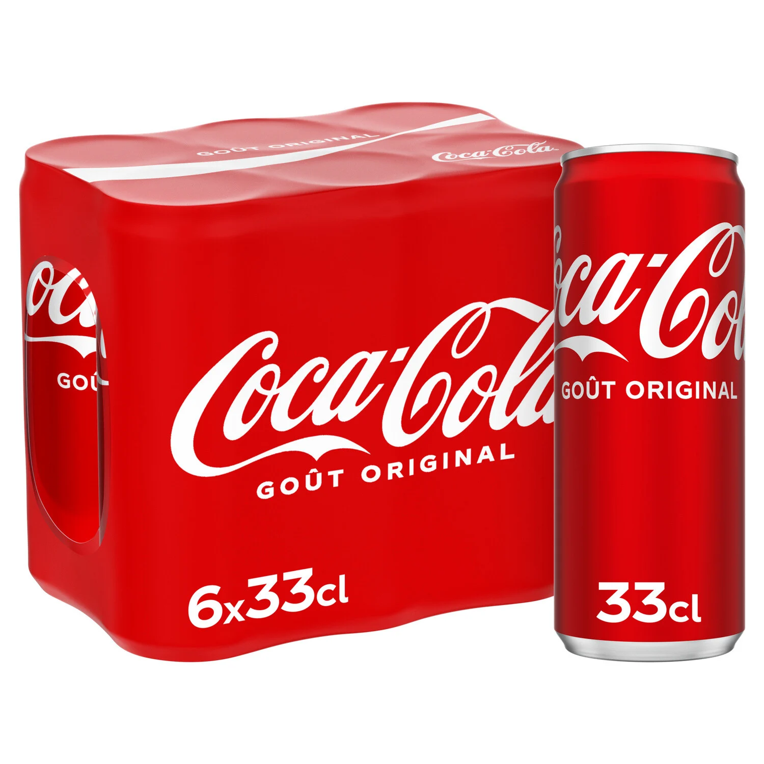 Pack de 6 canettes de Coca-Cola 33cl – boisson gazeuse originale au goût authentique