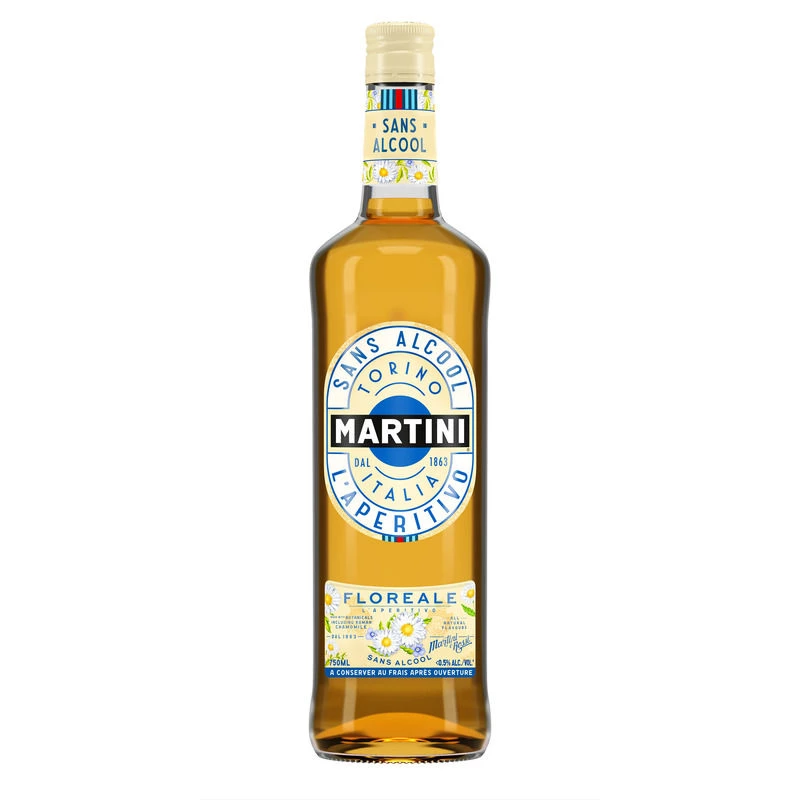 Bouteille de 75cl d’Aperitivo Floreale sans alcool Martini – boisson élégante et florale