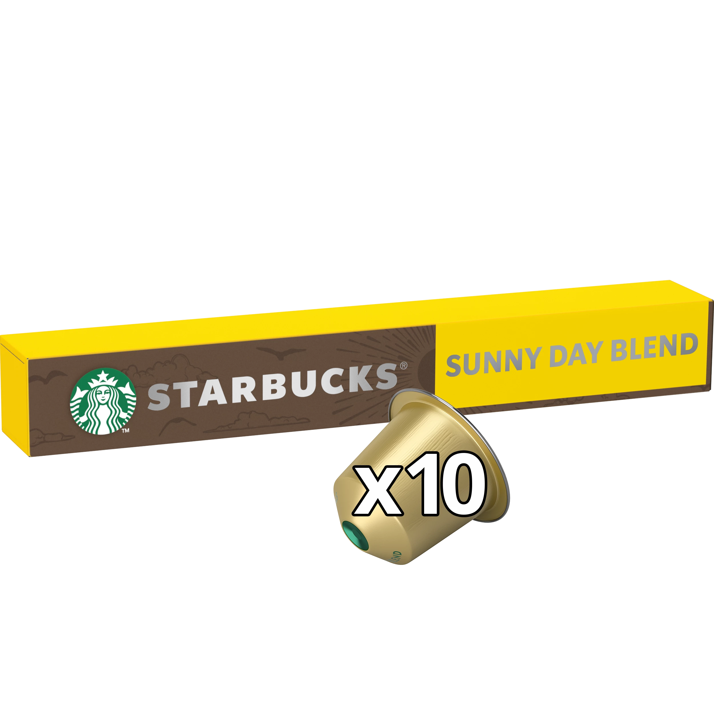Capsules café Sunny Blend Starbucks compatibles Nespresso – boîte de 10