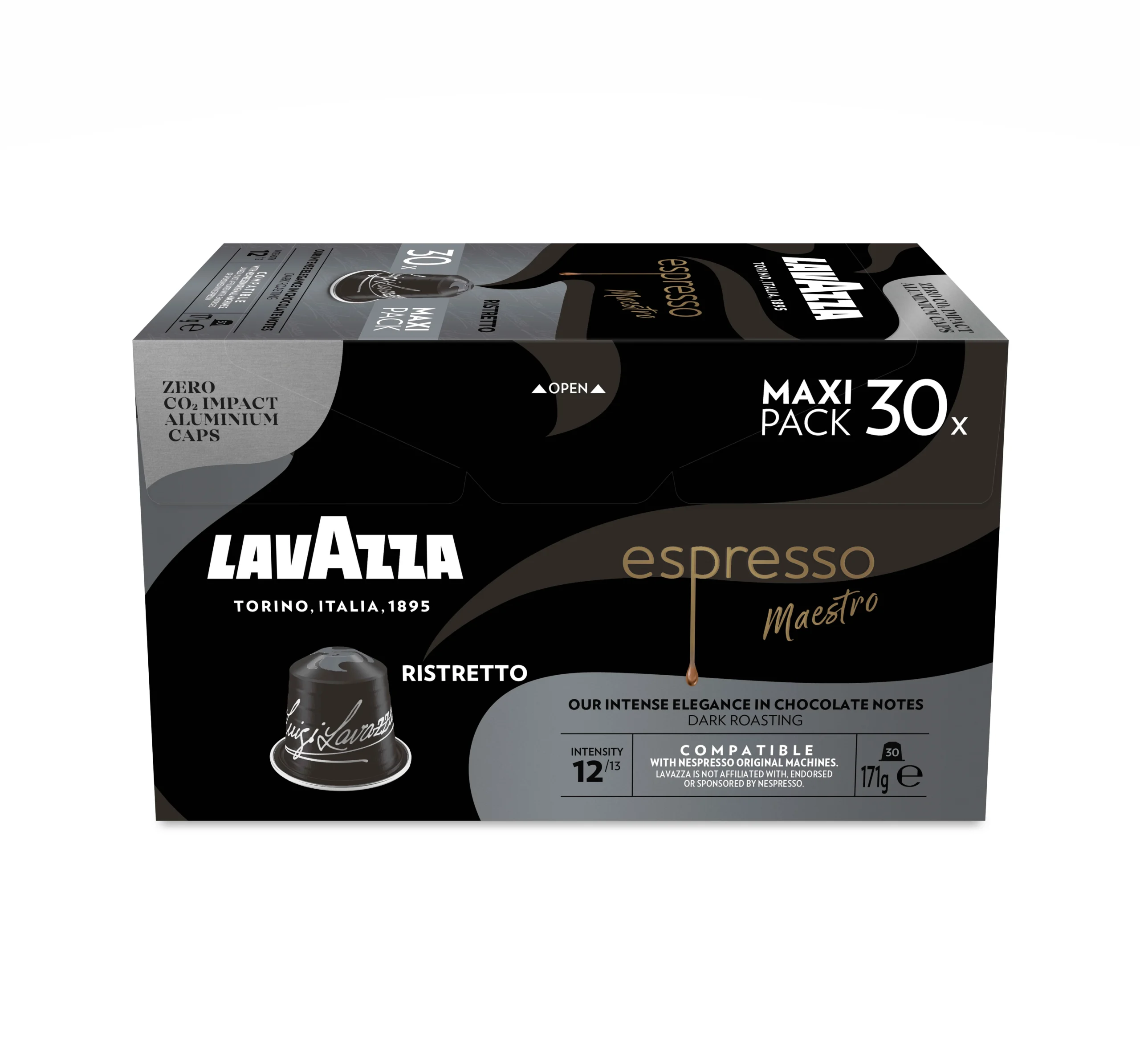 Capsules café Ristretto Lavazza x30 – espresso intense et corsé