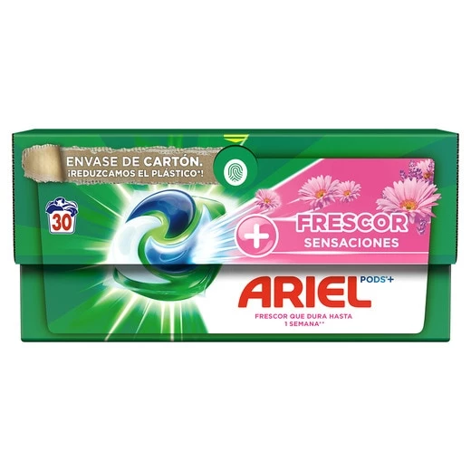 Boîte de Pods Fresh Sensations 30 lavages ARIEL – capsules de lessive pour une fraîcheur longue durée