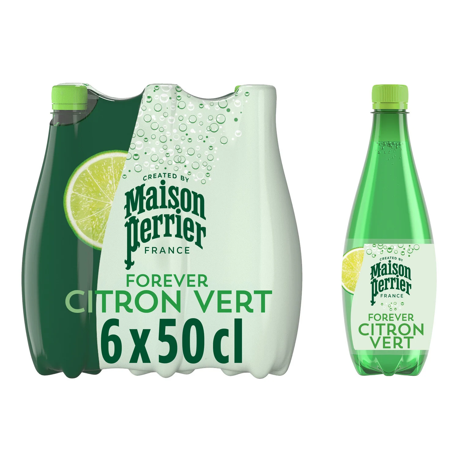 Boisson gazeuse citron vert Perrier 6x50cl – pack rafraîchissant de sodas pétillants au citron vert