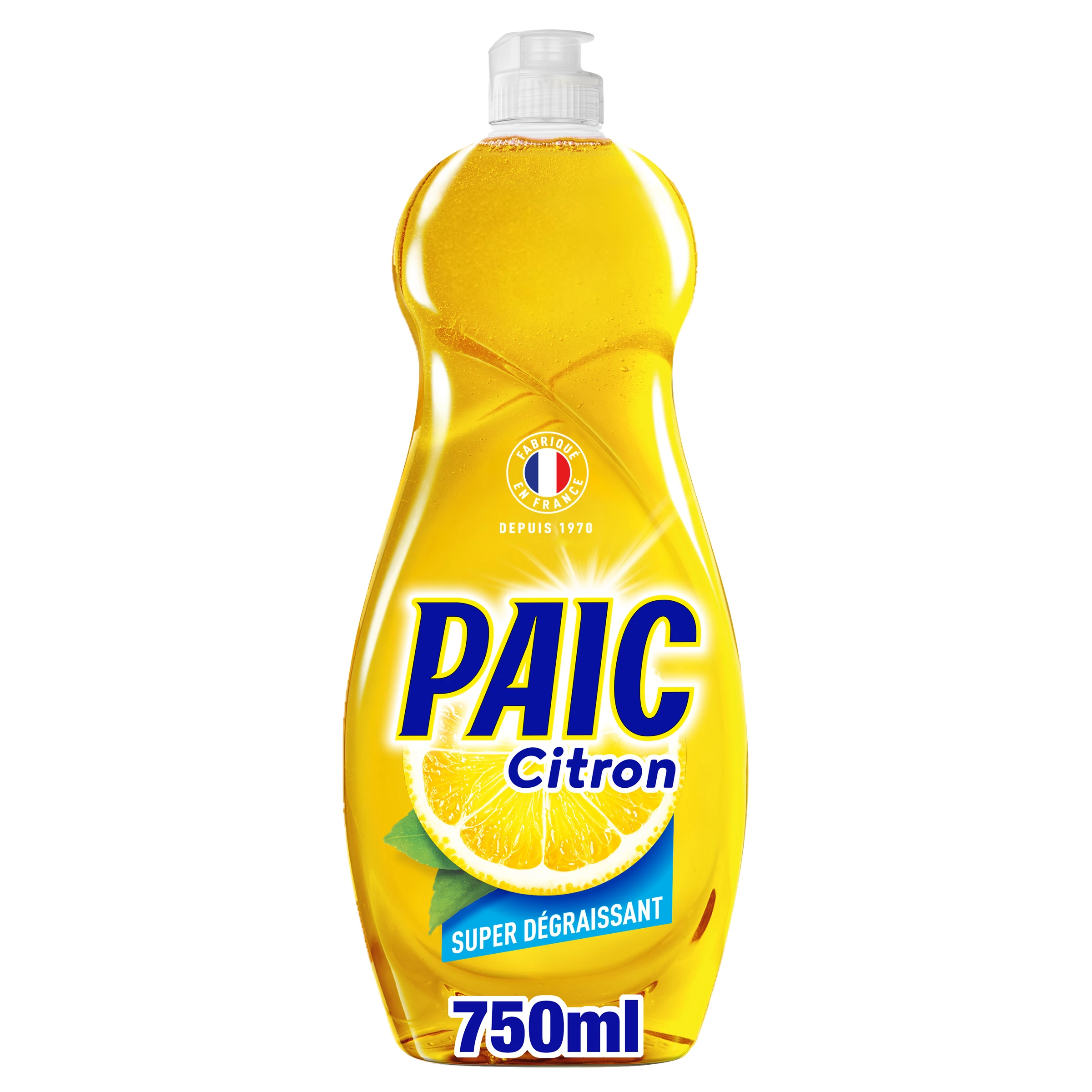 Liquide vaisselle Paic Citron – flacon de produit dégraissant au parfum citron