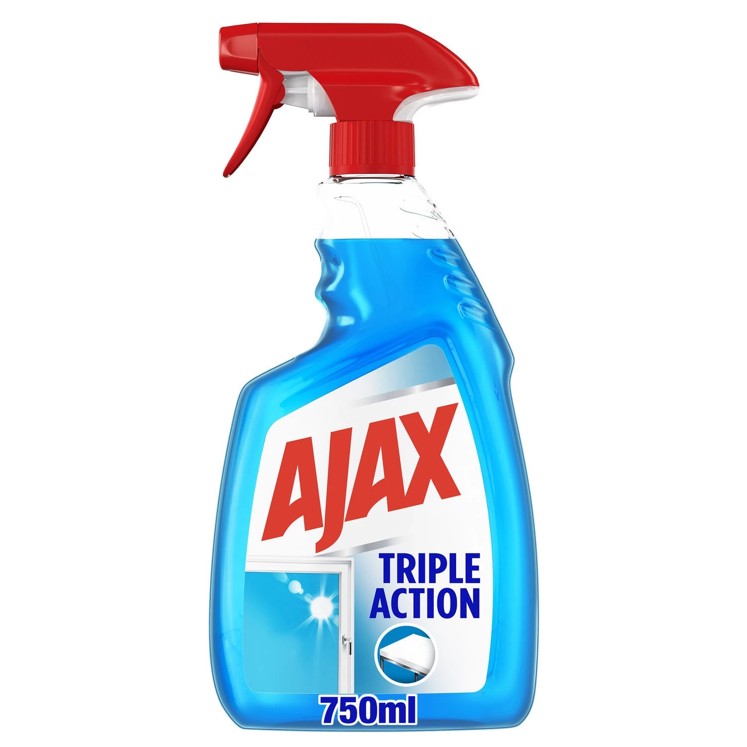 Bouteille de 750ml de Nettoyant Vitre Ajax 3 en 1 – Brillance