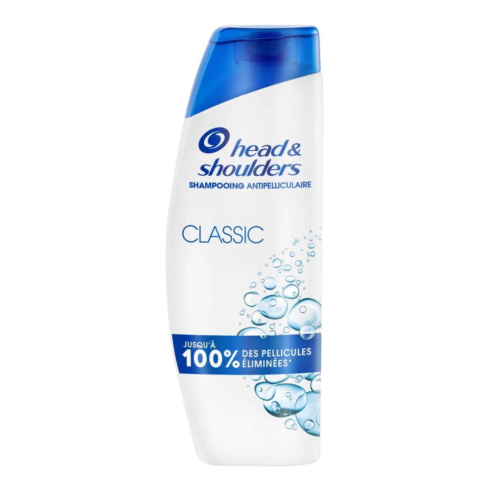 Shampooing anti-pelliculaire Head & Shoulders 330ml – flacon bleu et blanc sur fond neutre
