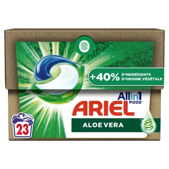 Boîte de 23 capsules de lessive Ariel Tout-en-1 orange – lessive efficace pour 23 lavages