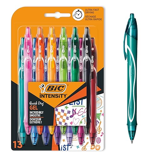 BIC – Stylos Gel Ocity Illusion avec 6 Recharges – Mixed Gel Pens