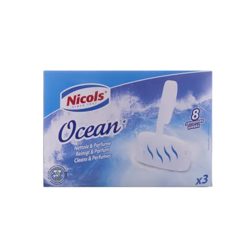 🚽 Nicols WC Block 48g x3 – Parfum Océan