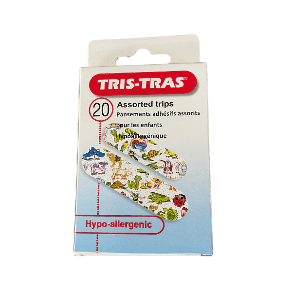 🩹 TRIS TRAS – Pansements Hypoallergéniques Enfants 2 tailles ×20