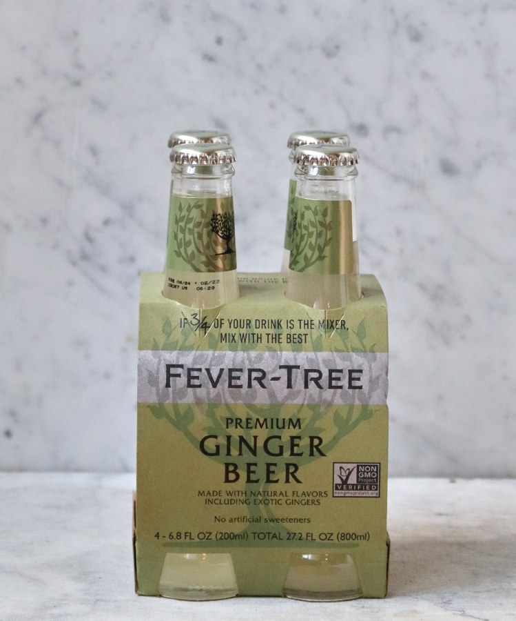 Pack de 4 bouteilles de Fever Tree Ginger Beer 20cl – boisson gazeuse au gingembre premium