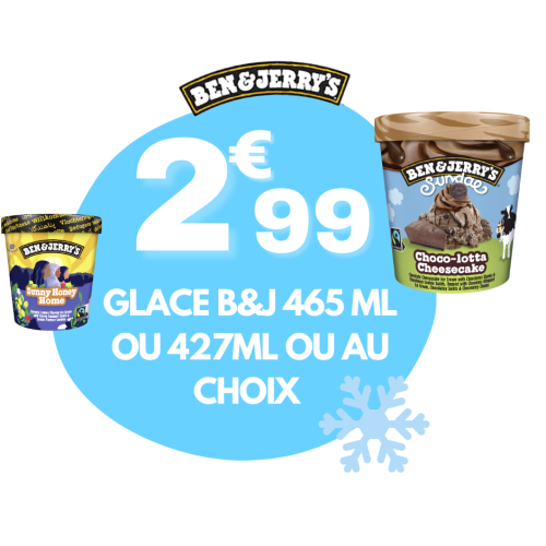 🍨 Glace en pot Vanilla, Pecan, Blondie 414g – BEN & JERRY’S