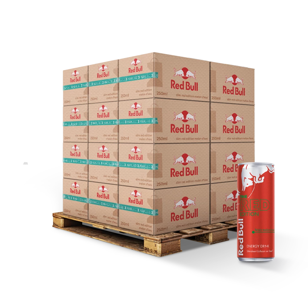 Pack de 24 canettes slim 250ml Red Bull Red Edition – Boisson énergisante goût fruits rouges